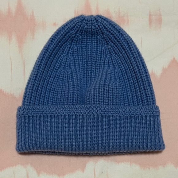 Madewell Accessories - Madewell Cashmere and Wool Blue Knit Beanie